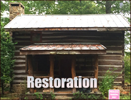 Historic Log Cabin Restoration  Franklin, North Carolina